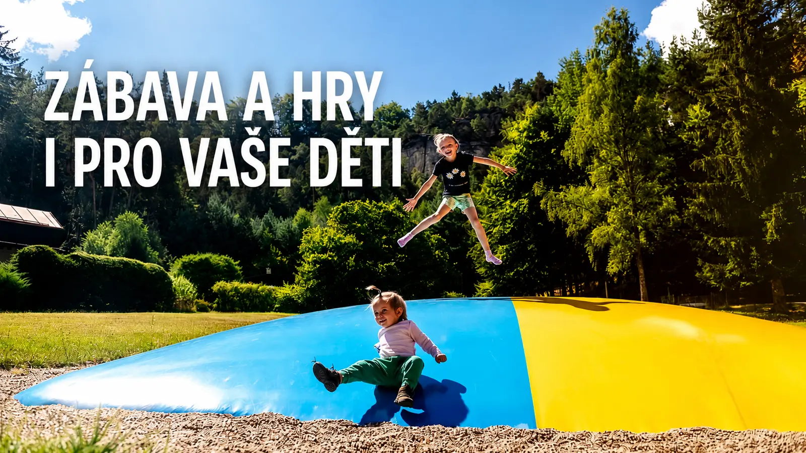 Trampolíny v areálu Příhrazy